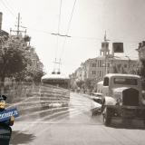 Краснодар. Вид на перекрёсток улиц Сталина и Пролетарской. 1951 год.