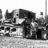Екатеринодар. Занятия по изучению танка МК-А "Уиппет" в Школе английских танков.