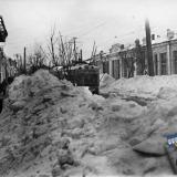Краснодар. На улице Коммунаров, вид на юг. Снежная зима 1954 года.