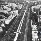 Краснодар. Вид на север от пересечения улиц Красной и Хакурате, 1976 год